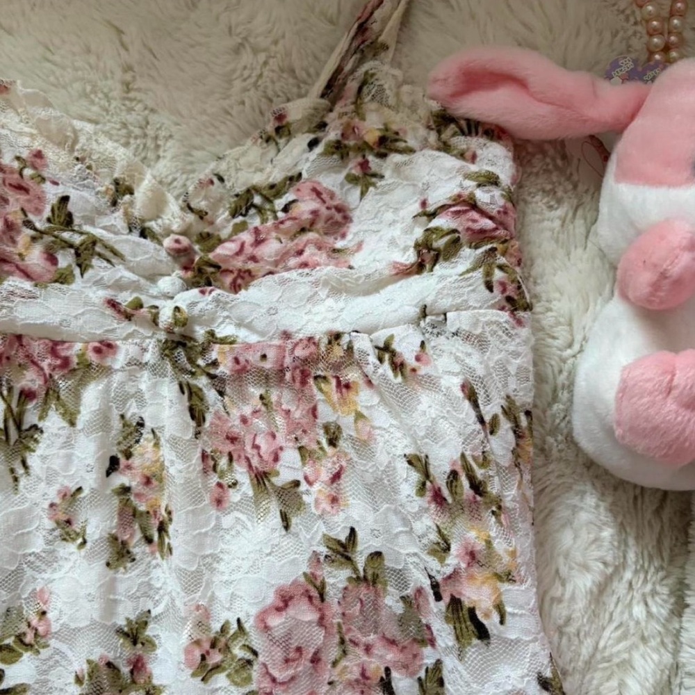 🎀Liz Lisa Japan Rose Lace Dress – Ruffle Cottagecore Fairy Y2K – Rare! - Picture 10 of 10